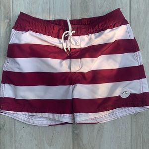 Men striped swim trunks